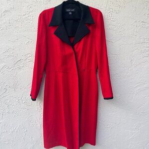 Ellen Tracy Red Dress w/ collar